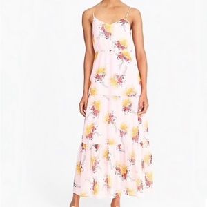 J Crew Mercantile Sheer Pink Floral Sundress with built-in slip Size 10